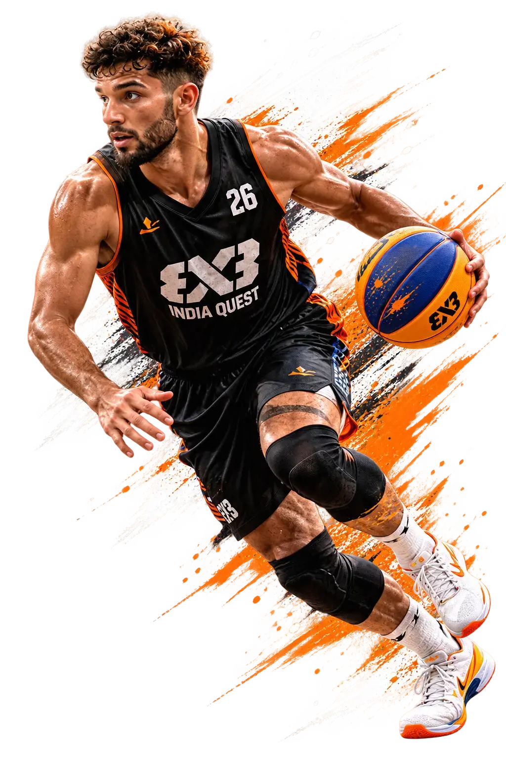 Quest 3x3 India 2026 basketball player